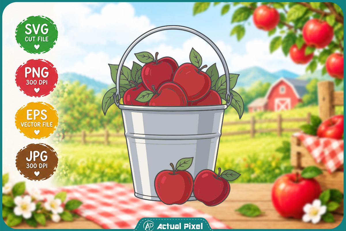 Apple Orchard Clipart Bundle, an Object Illustration by Actual Pixel (Photo 16 of 22)