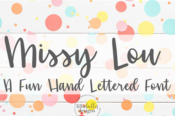 Missy Lou - a Hand lettered font preview 7