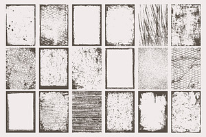 Grunge Textures, Backgrounds, Frames