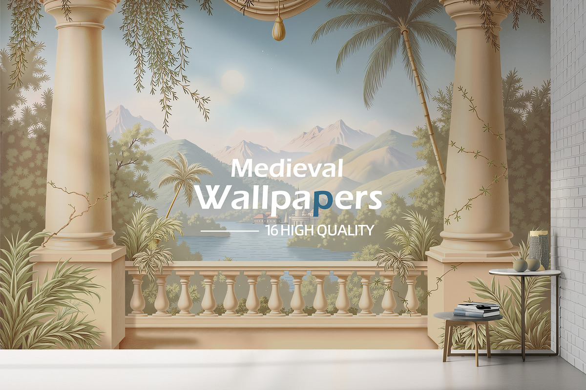Hand drawn forest building wallpaper, a Wallpaper Graphic by Muzi pear studio (Photo 1 of 10)