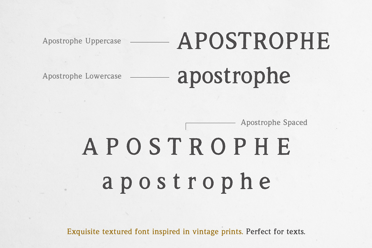 Vintage Serif Font Apostrophe, a Serif Font by pixelcolours (Photo 5 of 15)