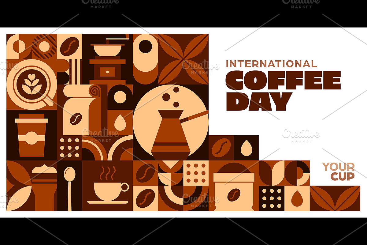 International coffee day banner, a Food Illustration by Buch&Bee (Photo 2 of 3)