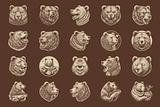 Vintage Hand-Drawn Brown Bear Design, an Animal Illustration by devastd (Thumbnail 5 of 10)