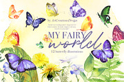 Hand-Painted My Fairy World Clipart, a Person Illustration by ArtCreationsDesign (Thumbnail 5 of 15)