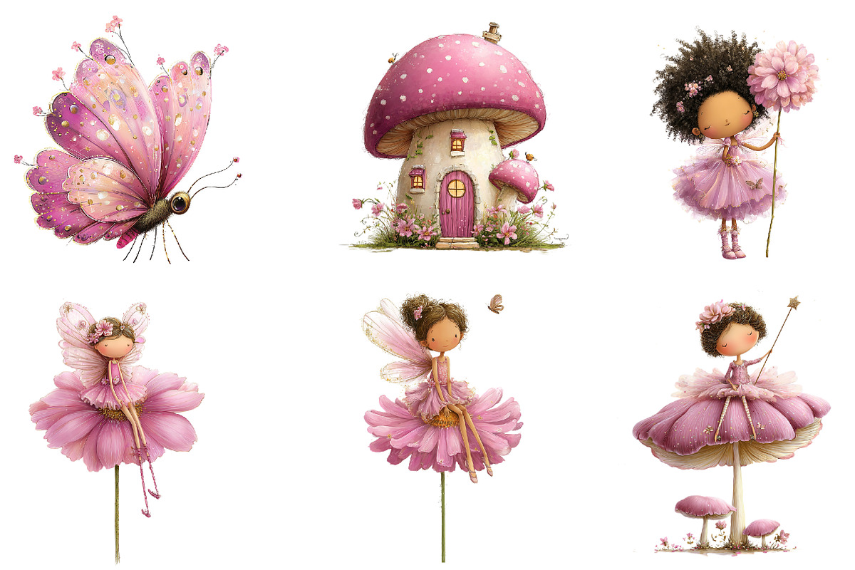 Pink fairy clip-art, an Illustration by CreationArt (Photo 4 of 5)