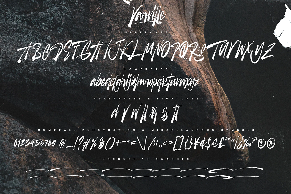Vanville Handmade Script Font, a Script Font by Alif Devan R. (Photo 7 of 7)