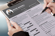 Clean Resume/CV design Template, a Resume Template by designvillage (Thumbnail 4 of 13)