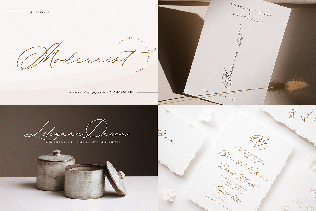 The Wedding Calligraphy Font Bundle, a Script Font by Calamar Studio (Photo 9 of 18)