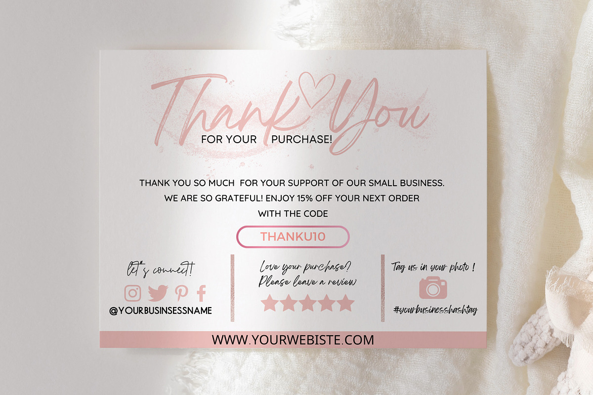 Thank You Card Template Bundle Canva, a Templates & Theme by Mrxking (Photo 12 of 23)
