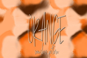 Orange tie dye shapes abstract brush, a Pattern Graphic by Nocito Design