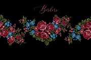 Vector embroidered roses, an Illustration by StabuLaRasa illustration (Thumbnail 6 of 8)