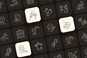 Animated Barber Icon Art Set, an Outline Icon by Prosymbols (Thumbnail 3 of 4)
