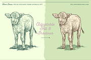 Vector Baby Farm Animals Set, an Animal Illustration by Well Rock Designs (Thumbnail 2 of 9)