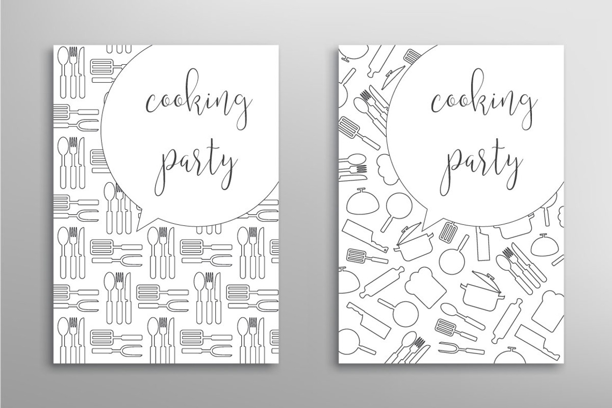 Cooking kitchen patterns, a Pattern Graphic by Yapanda (Photo 2 of 3)