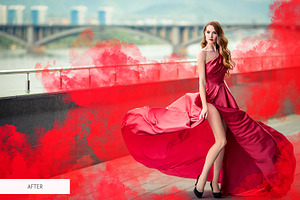 Red Smoke Overlays Photoshop