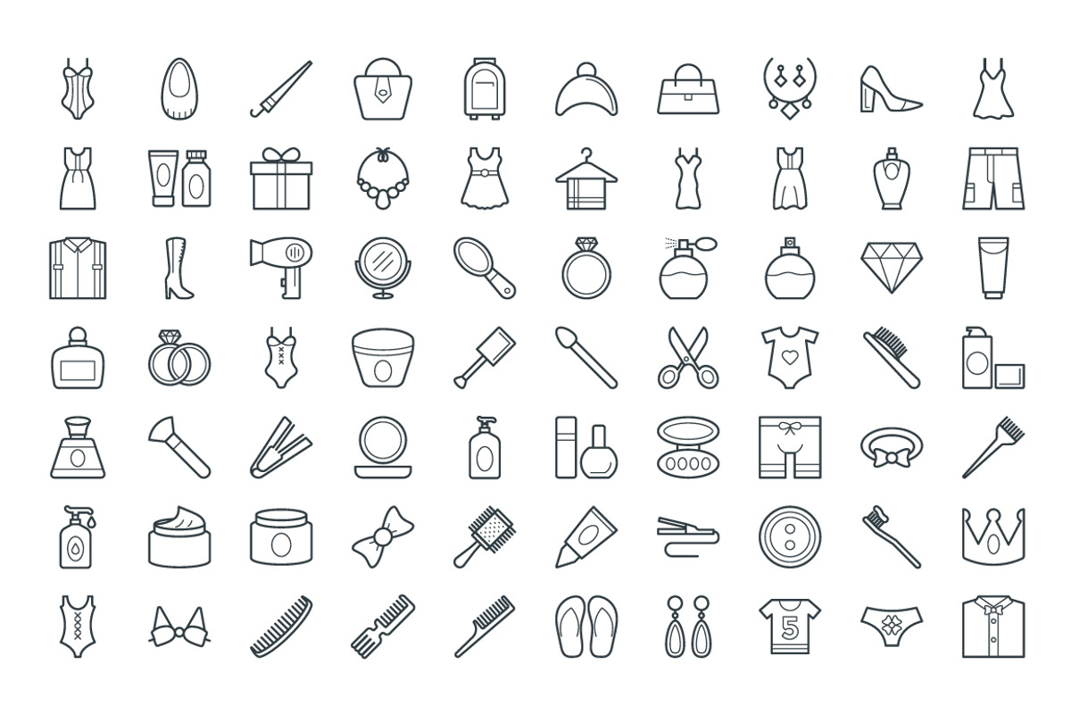 250+ Fashion and Clothes Icons, an Outline Icon by Vectors Market (Photo 3 of 5)