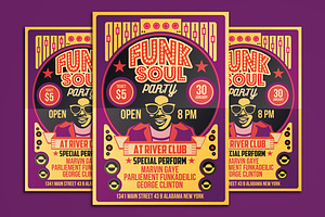 Funk Soul Party Flyer Poster