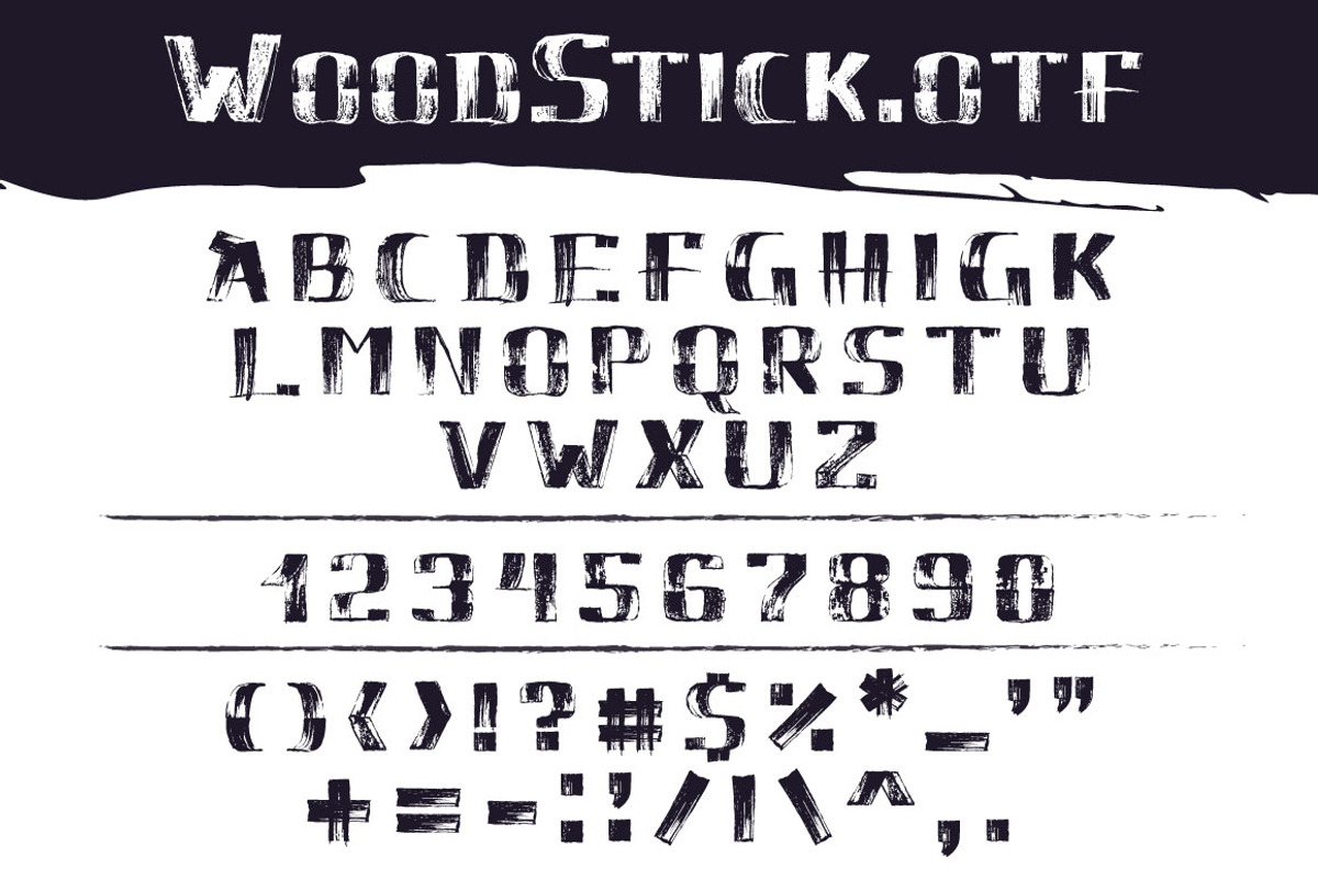 WoodStick Font preview 5