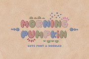 Morning Pumpkin Font & Doodles, a Sans Serif Font by CallMeStasia (Thumbnail 1 of 12)