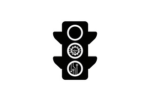 Modern Traffic Light Silhouette, a Graphic by musafir_fashion