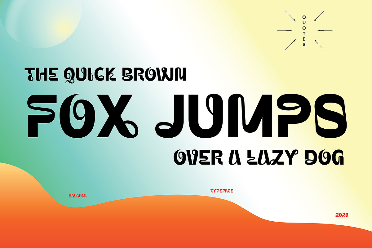Balgumi - Experimental Font, a Sans Serif Font by Drizy (Photo 6 of 9)