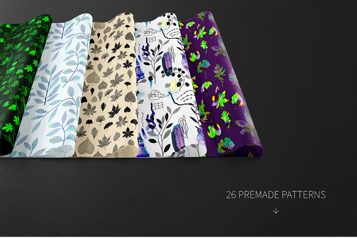Modern graphic elements. Art leaves, an Object Graphic by white angel arts (Photo 15 of 19)