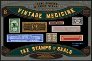 Vintage MEDICINE BOTTLE Stamps, an Object Graphic by Roulette Studio (Thumbnail 1 of 5)