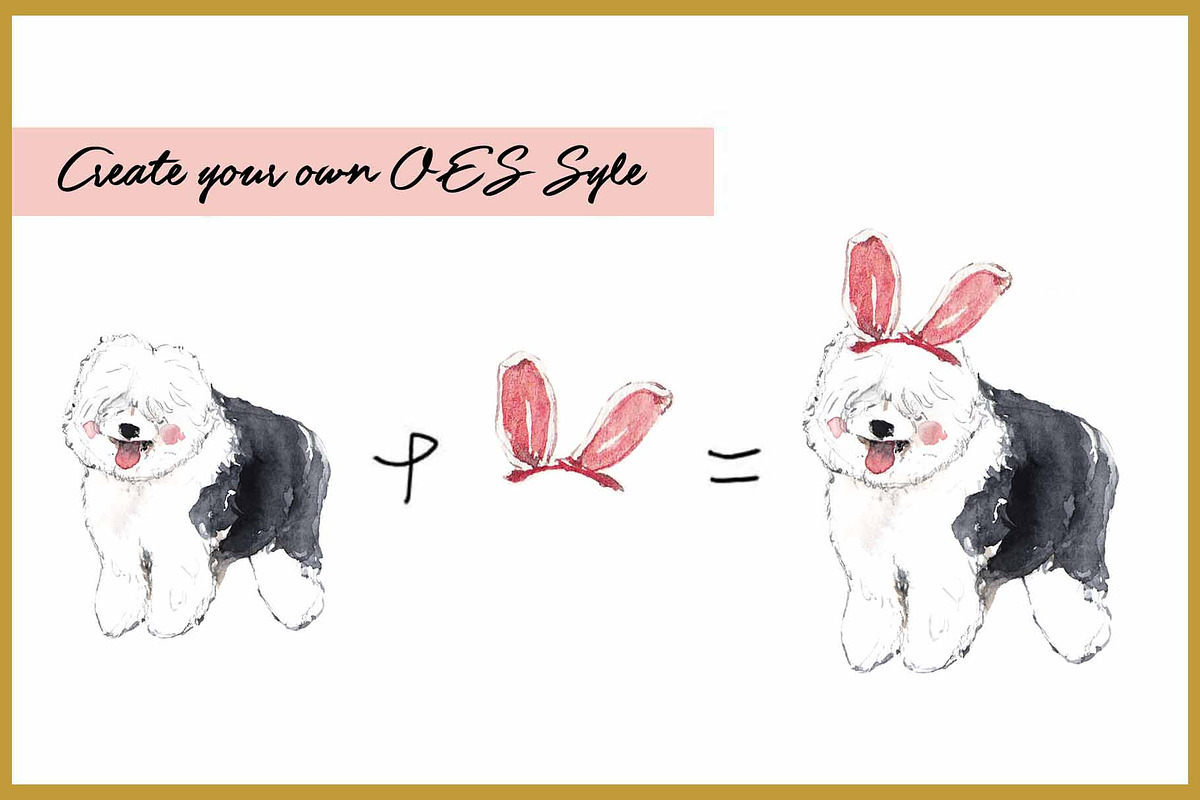 OES Clipart Digital Paper, an Animal Illustration by VianneArt (Photo 5 of 7)