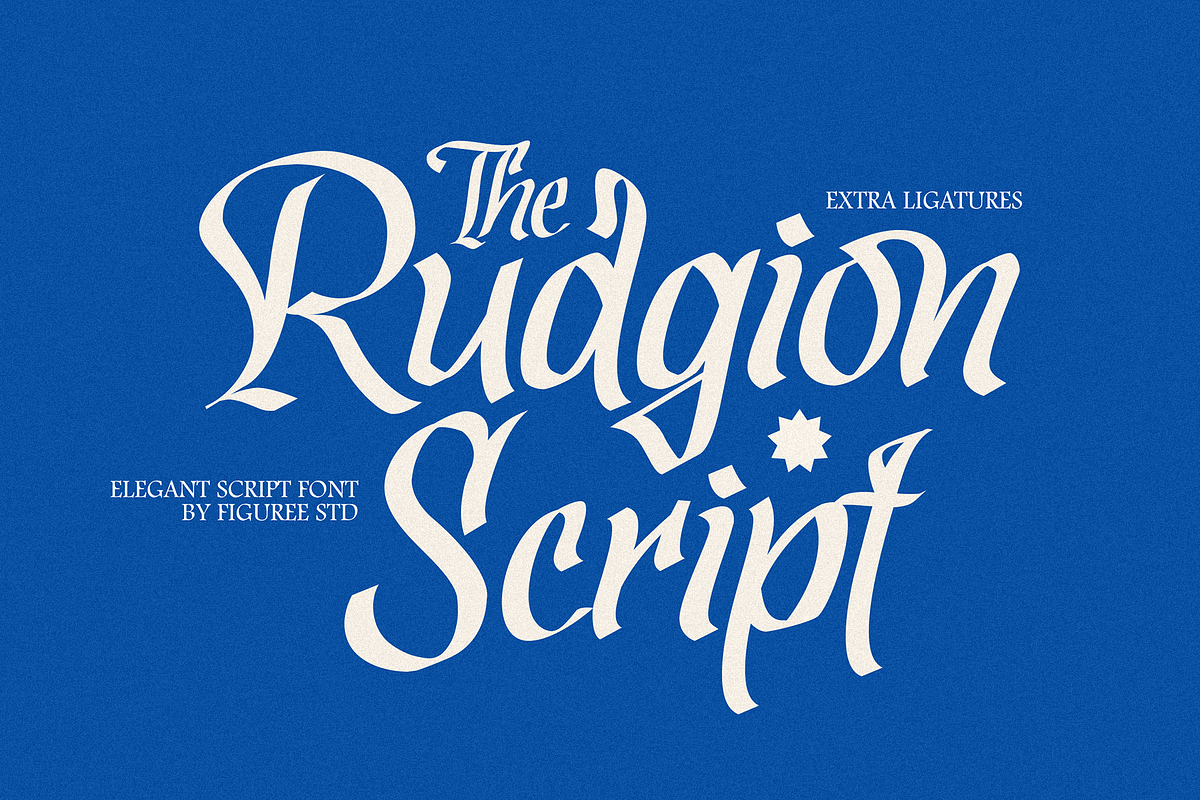 Rudgion - Elegant Bold Script, a Handwritten Font by figuree studio (Photo 1 of 9)