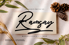 Ramsay - Monoline Script style font