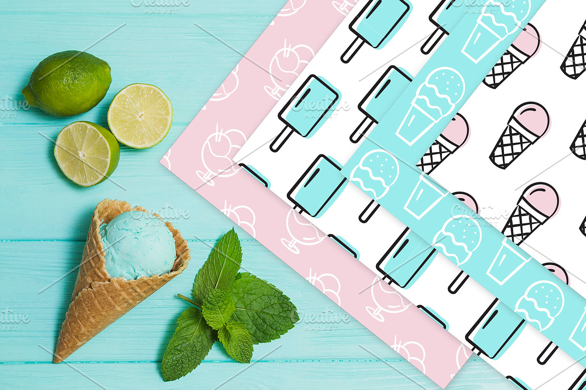Ice Cream Font and Graphics Pack preview 8