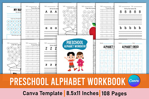 Preschool Alphabet Workbook Canva