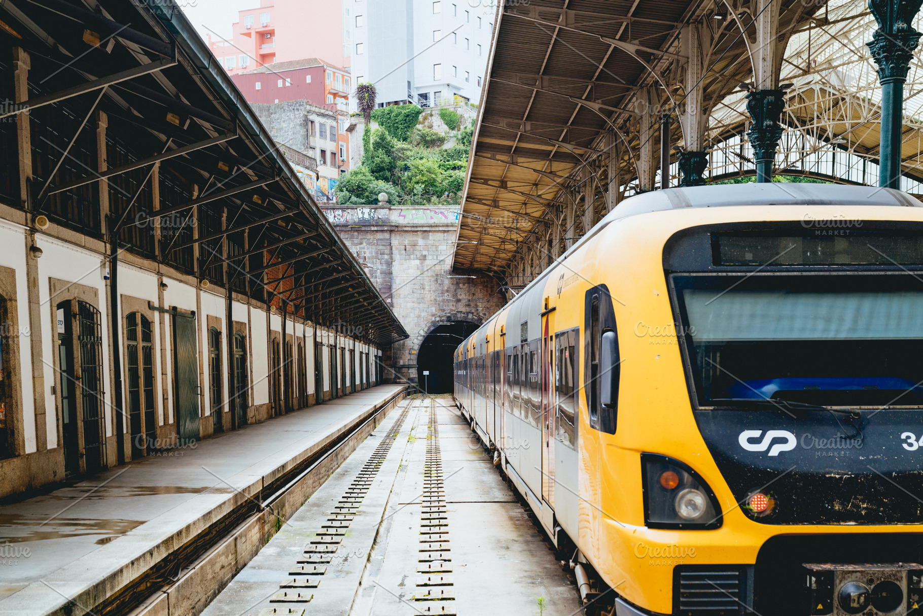 Yellow Train at Station, a Transportation Photo by Dan Gold