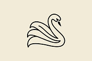 Elegant Swan Lineart Logos, a Branding & Logo Template by Buqancreative (Thumbnail 8 of 9)