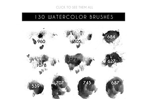 130 Sponge Watercolor Brushes