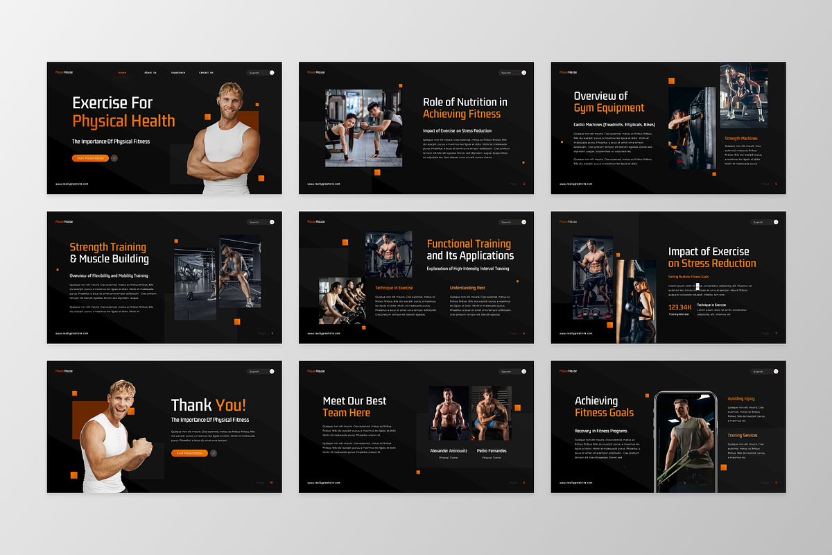 Exercise Gym - Gym Keynote Template, a Presentation Template by GraphauseProject (Photo 6 of 6)