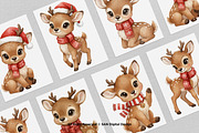15 Bundle Watercolor Christmas Deer, an Animal Illustration by Morspective (Thumbnail 3 of 8)