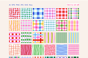 Funky Stripes & Checks Patterns, a Pattern Graphic by Felizabeth Design (Thumbnail 6 of 12)