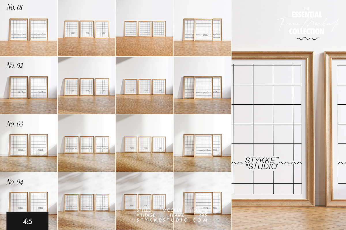 VINTAGE FRAME MOCKUP | 4:5, a Household Mockup by Stykke Studio (Photo 20 of 23)