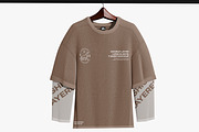 Double Layer Sleeve T-shirt Mockup, a Shirt Mockup by Unerispace (Thumbnail 5 of 5)