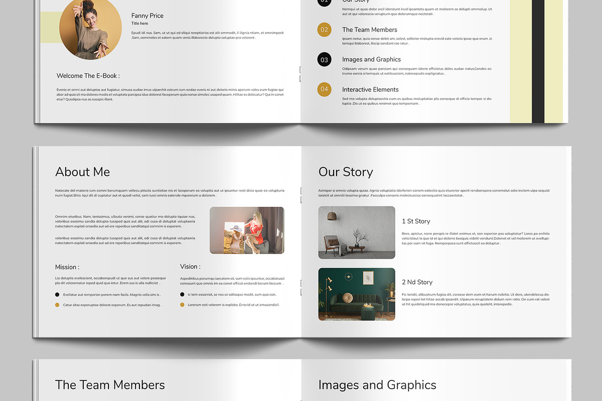 E Book Landscape Brochure Template, a Brochure Template by MightyDesign (Photo 4 of 8)