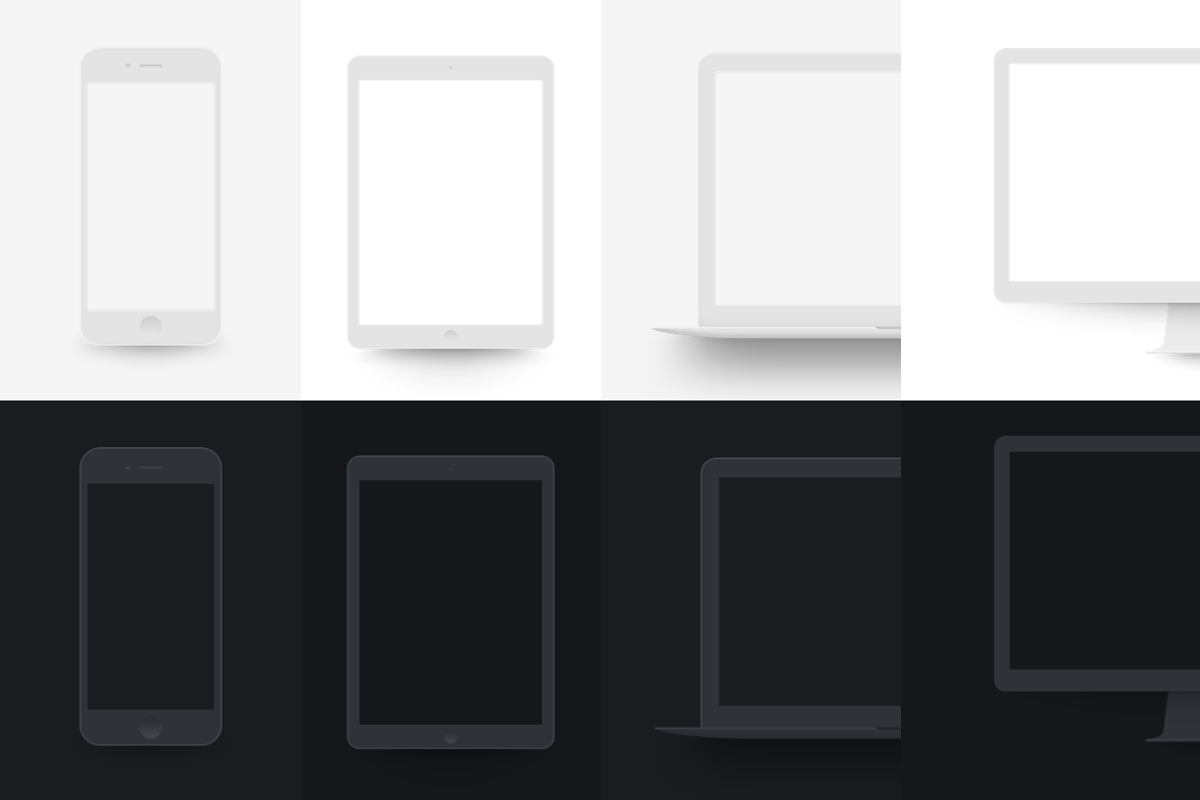 8Multi Device PS Flat/Vector Mockups, an iPhone Mockup by andresvizio (Photo 2 of 12)