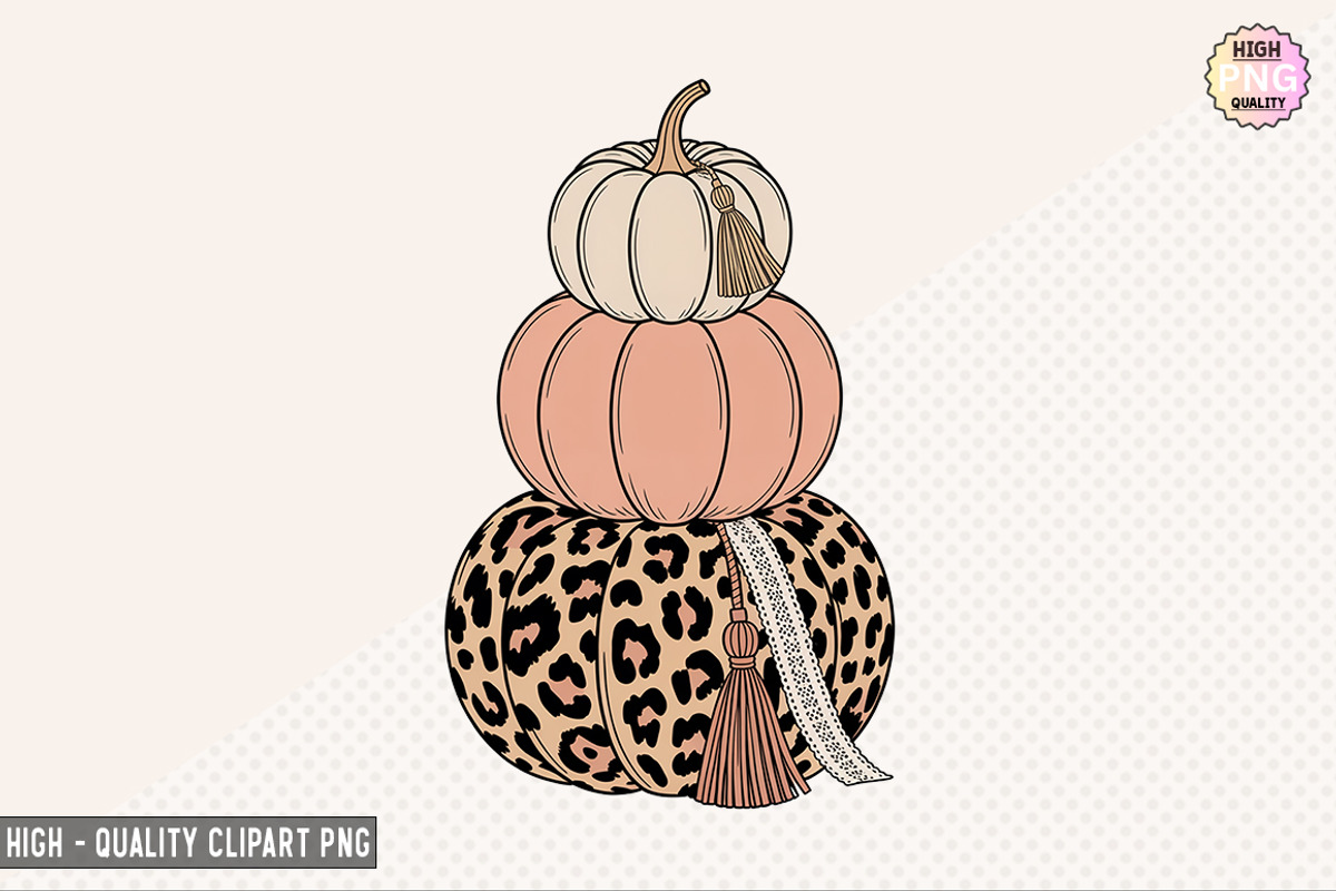 Fall Pumpkin Stack Clipart Bundle, a Graphic by crative8112 (Photo 4 of 8)