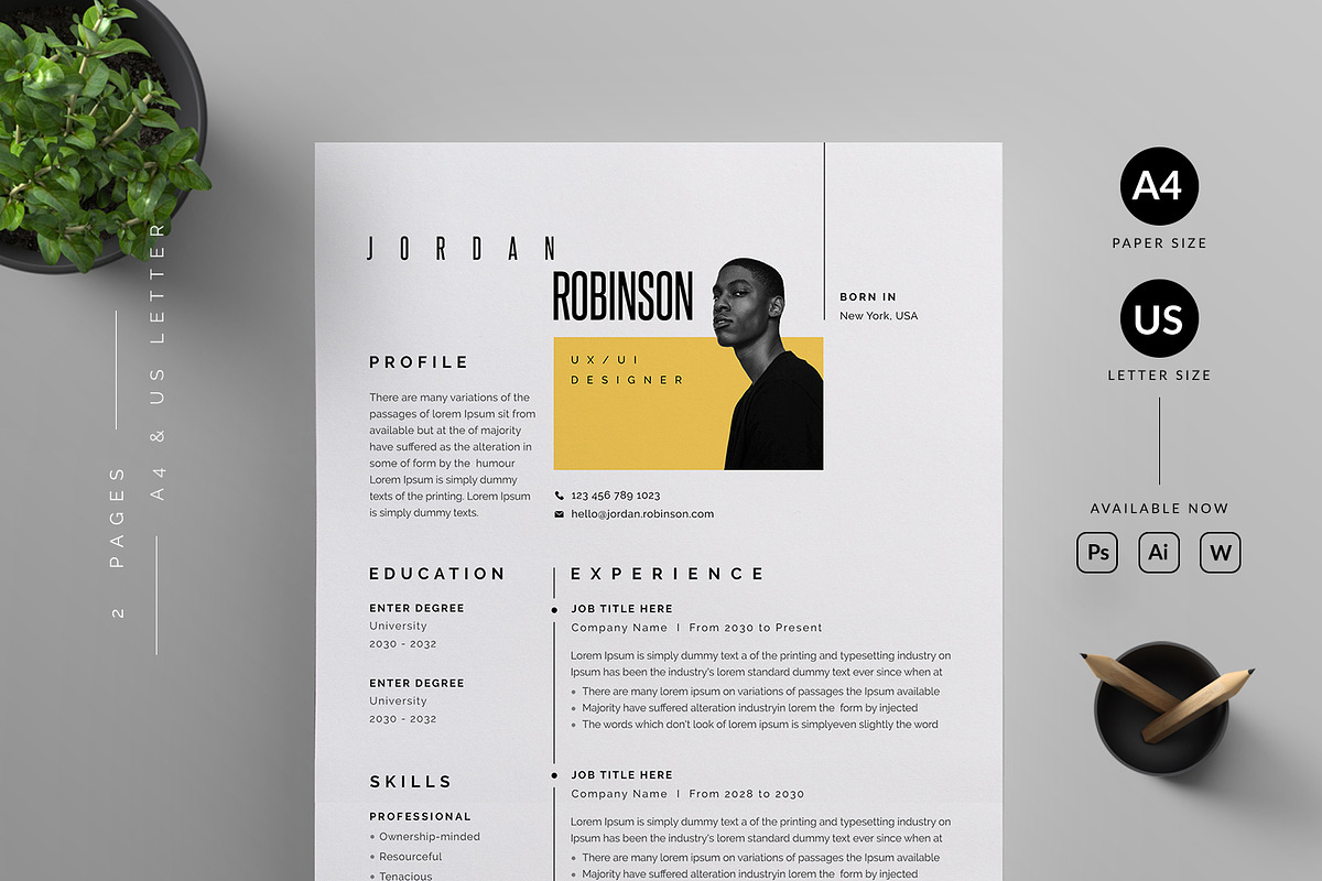 Resume/CV, a Resume Template by Reuix Studio (Photo 1 of 5)