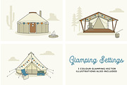 Glamping Tents, an Illustration by the cabin supply co (Thumbnail 3 of 4)