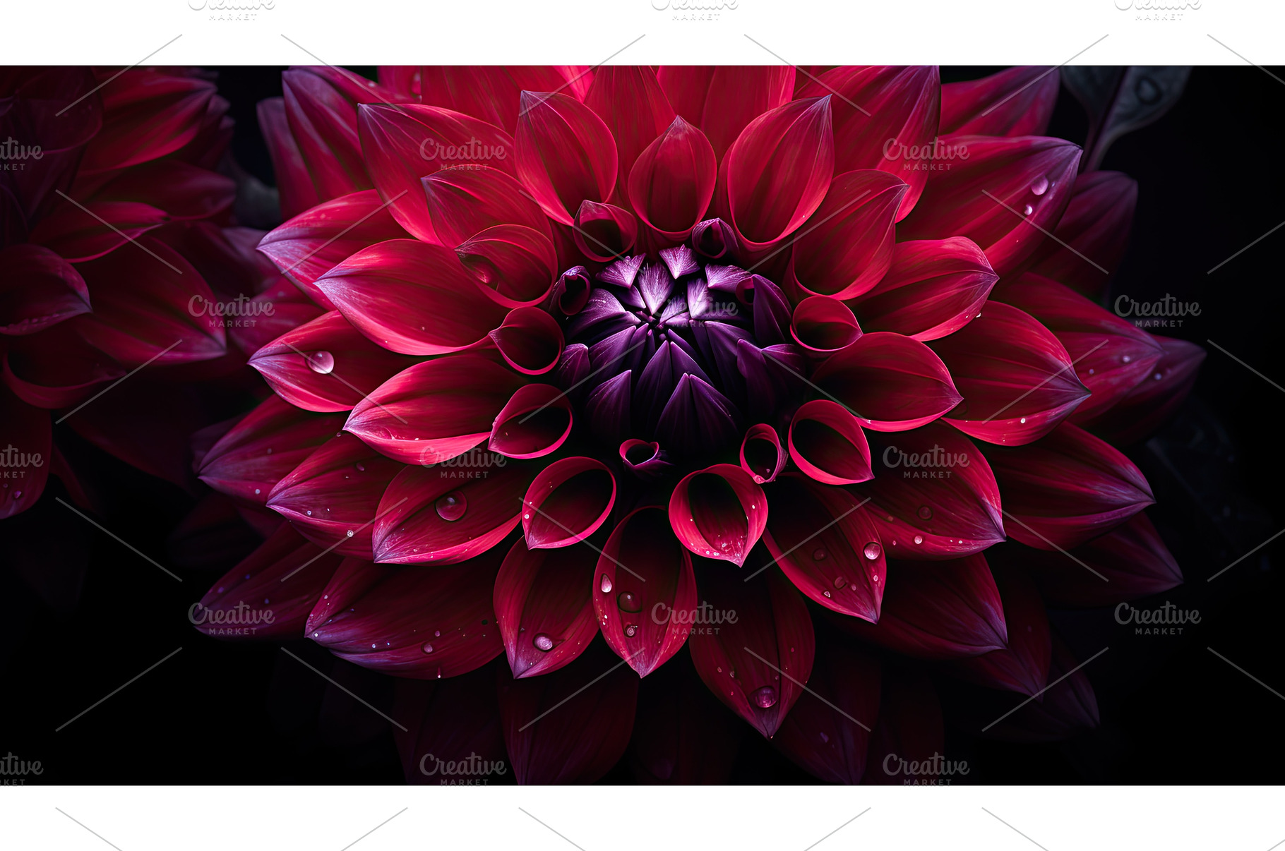 enigmatic dark flower ai generated, a Nature Photo by pikepicture