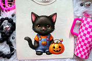 Nursery Halloween Black Cat Clipart, an Illustration by CreationArt (Thumbnail 8 of 9)