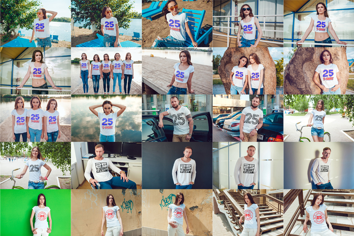 100 T-Shirt Mock-Up Bundle, a Shirt Mockup by Freeman Studio (Photo 2 of 42)
