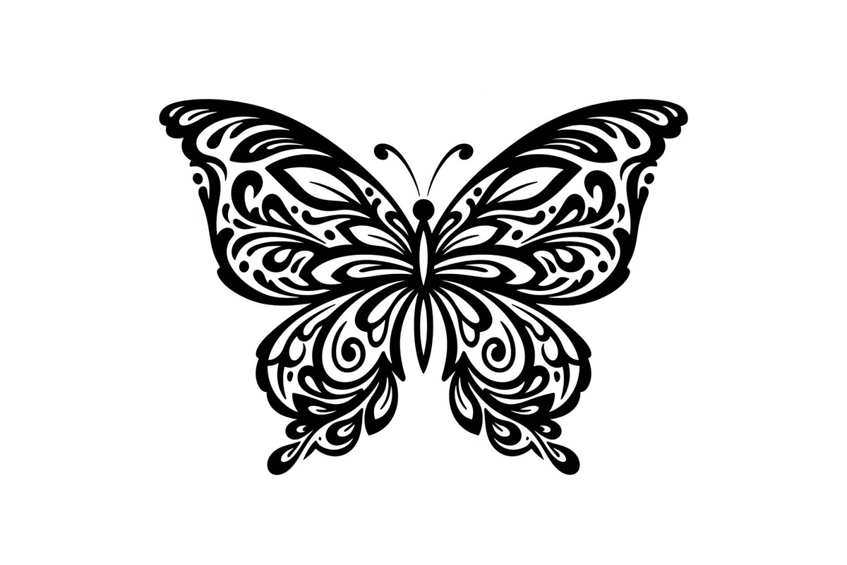 Butterfly Floral Vintage Frame Bundl, an Illustration by Creativeshirt (Photo 10 of 51)