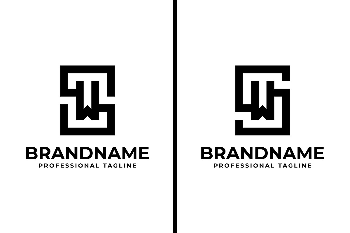 Letters SW Monogram Logo, a Branding & Logo Template by Pray Art Design Studio